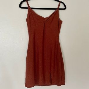 LE LIS Fire In My Heart Mini Dress, Orange, Size M